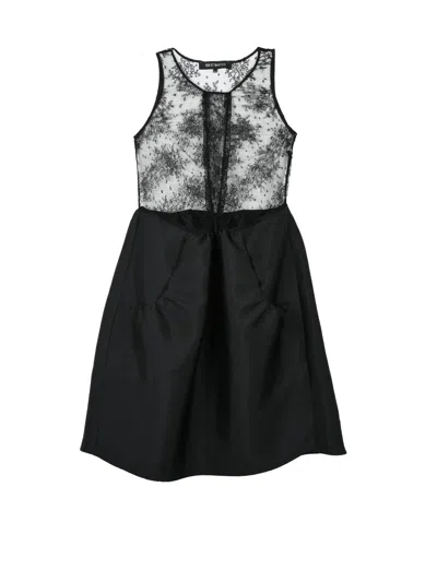 Ter Et Bantine Black Lace Bodice Poppy Skirt Midi Dress