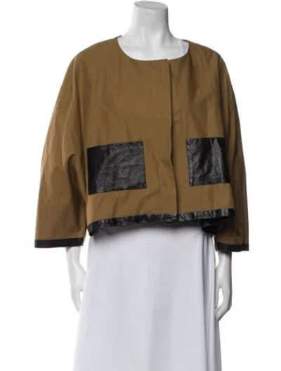 Pre-owned Ter Et Bantine Colorblock Pattern Jacket W/ Tags In Brown