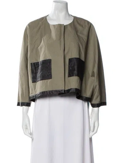 Pre-owned Ter Et Bantine Colorblock Pattern Jacket W/ Tags In Green