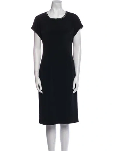 Pre-owned Ter Et Bantine Crew Neck Knee-length Dress In Black