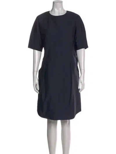 Pre-owned Ter Et Bantine Crew Neck Knee-length Dress In Blue