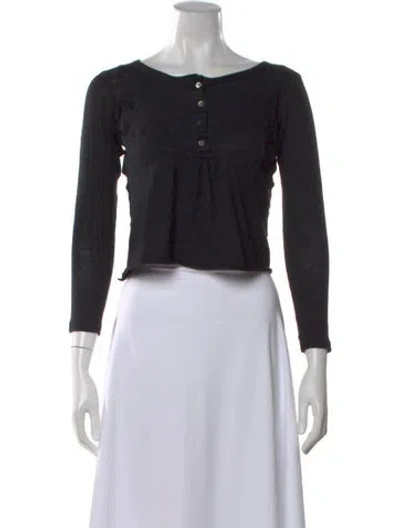 Pre-owned Ter Et Bantine Crew Neck Long Sleeve Top In Black