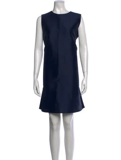 Pre-owned Ter Et Bantine Crew Neck Mini Dress In Blue