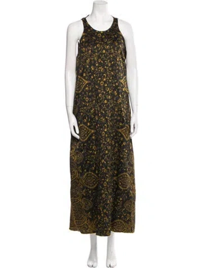 Pre-owned Ter Et Bantine Floral Print Long Dress W/ Tags In Multi