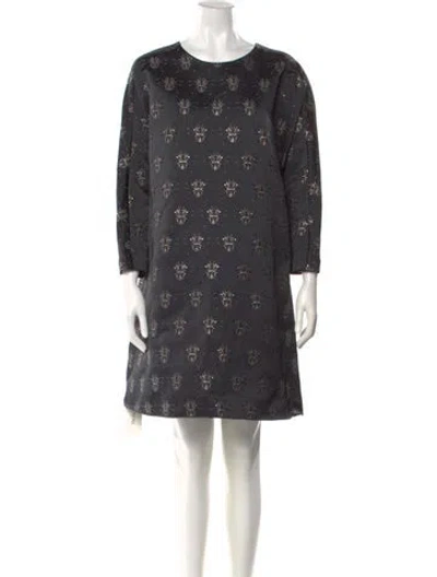 Pre-owned Ter Et Bantine Floral Print Mini Dress In Black