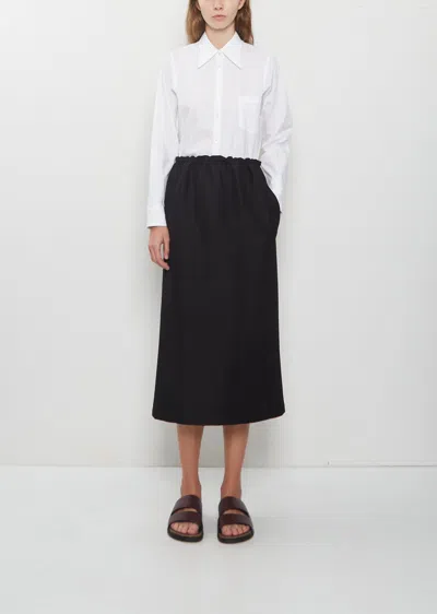 Ter Et Bantine Heavy Gabardine Long Tube Skirt In Black