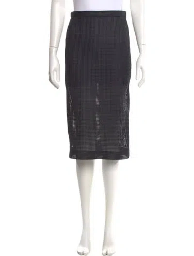 Pre-owned Ter Et Bantine Houndstooth Print Knee-length Skirt In Gray