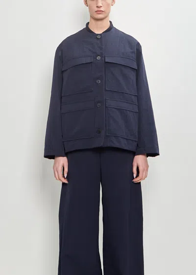 Ter Et Bantine Linen Blend Work Jacket In Blue