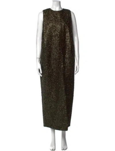 Pre-owned Ter Et Bantine Patterned Long Dress W/ Tags In Green
