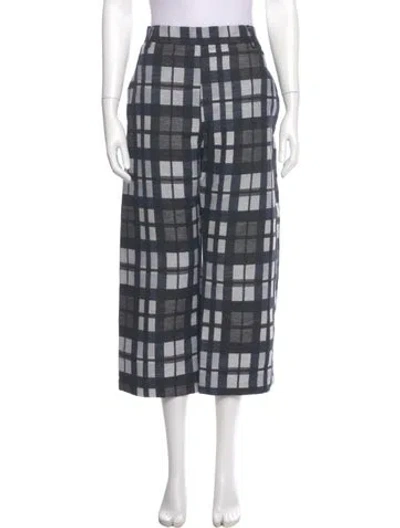 Pre-owned Ter Et Bantine Plaid Print Wide Leg Pants In Multi