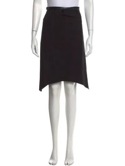 Pre-owned Ter Et Bantine Pleated Accents Midi Length Skirt In Black