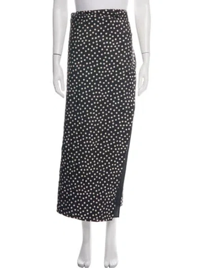Pre-owned Ter Et Bantine Polka Dot Print Long Skirt In Black