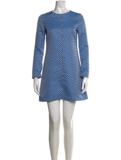 Pre-owned Ter Et Bantine Printed Mini Dress In Blue