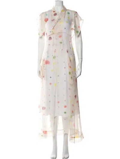 Pre-owned Ter Et Bantine Printed Short Sleeve Top In White