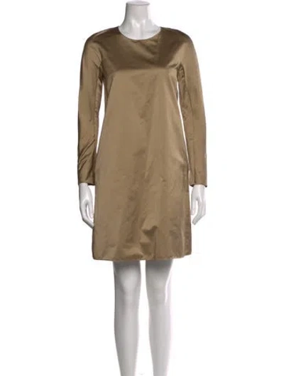 Pre-owned Ter Et Bantine Scoop Neck Mini Dress In Brown