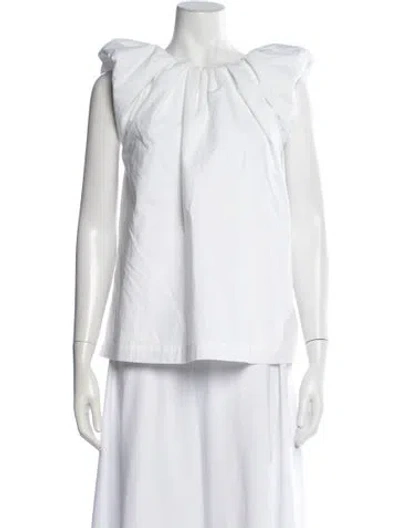 Pre-owned Ter Et Bantine Scoop Neck Sleeveless Top In White