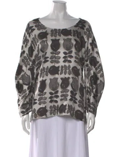 Pre-owned Ter Et Bantine Silk Floral Print Blouse In Multi