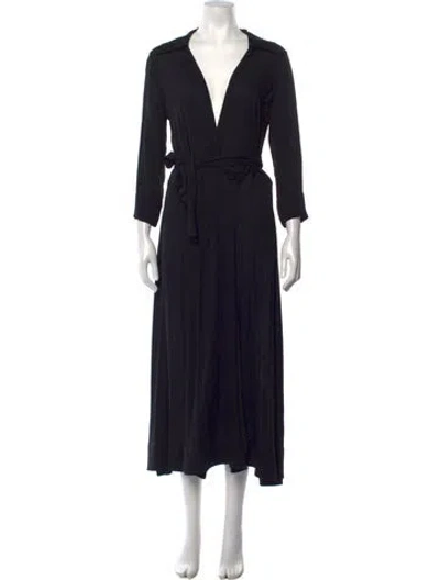 Pre-owned Ter Et Bantine Silk Midi Length Dress In Grey