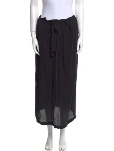 Pre-owned Ter Et Bantine Silk Midi Length Skirt In Black