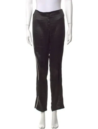 Pre-owned Ter Et Bantine Silk Straight Leg Pants In Gray