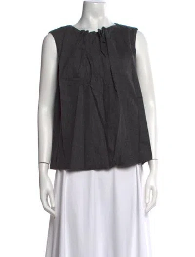 Pre-owned Ter Et Bantine Virgin Wool Crew Neck Blouse In Gray