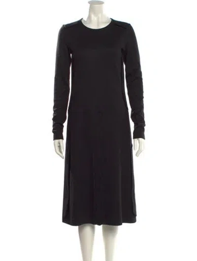 Pre-owned Ter Et Bantine Virgin Wool Knee-length Dress In Black