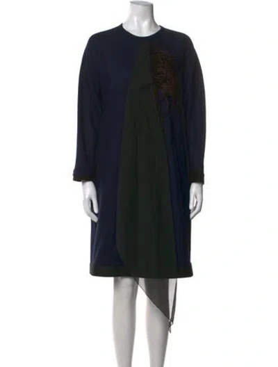 Pre-owned Ter Et Bantine Virgin Wool Knee-length Dress In Black