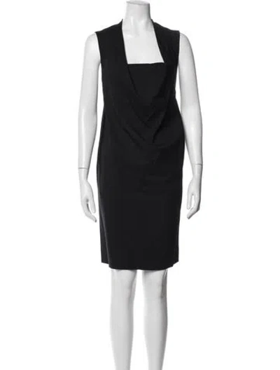 Pre-owned Ter Et Bantine Virgin Wool Knee-length Dress In Blue