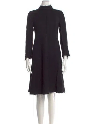 Pre-owned Ter Et Bantine Virgin Wool Knee-length Dress In Gray