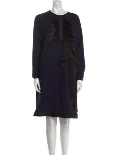 Pre-owned Ter Et Bantine Virgin Wool Knee-length Dress In Multi