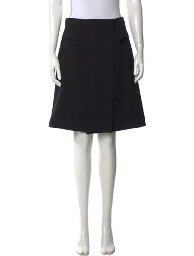 Pre-owned Ter Et Bantine Virgin Wool Midi Length Skirt In Black