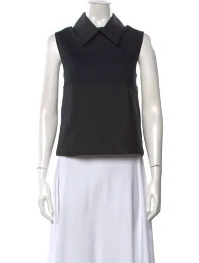 Pre-owned Ter Et Bantine Virgin Wool Sleeveless Top In Black