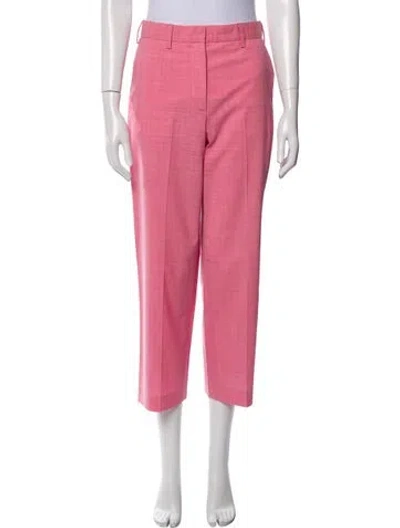 Pre-owned Ter Et Bantine Virgin Wool Straight Leg Pants In Pink