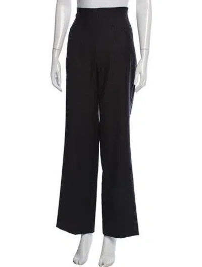 Pre-owned Ter Et Bantine Virgin Wool Wide Leg Pants In Blue