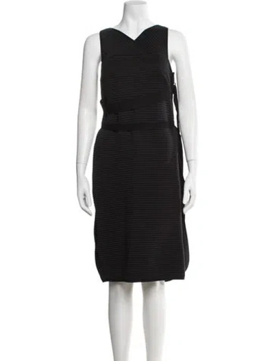 Pre-owned Ter Et Bantine V-neck Knee-length Dress In Brown
