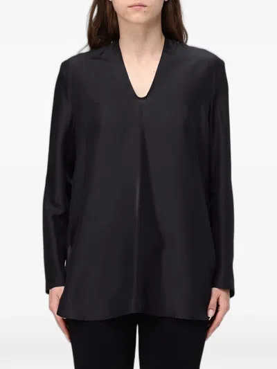 Ter Et Bantine V-neck Silk Blouse In Animal Print