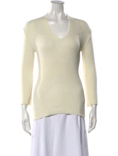 Pre-owned Ter Et Bantine V-neck Sweater In Neutrals/white