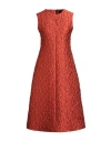 Ter Et Bantine Woman Midi Dress Rust Size 4 Polyamide, Polyester In Red
