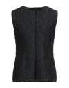 Ter Et Bantine Woman Top Black Size 8 Polyamide, Polyester In Animal Print