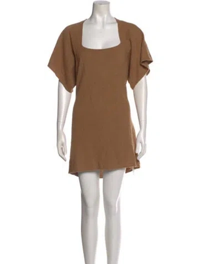 Pre-owned Ter Et Bantine Wool Mini Dress In Brown