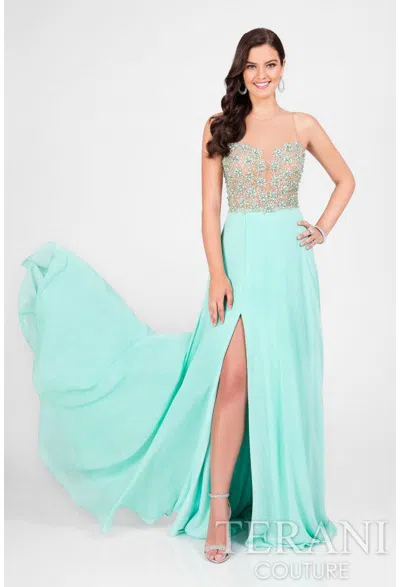 Terani Couture 1712p2512 Long Prom Dress In Green