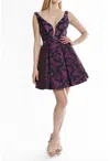 Terani Couture 1822h7838 Sleeveless Short Dress In Purple