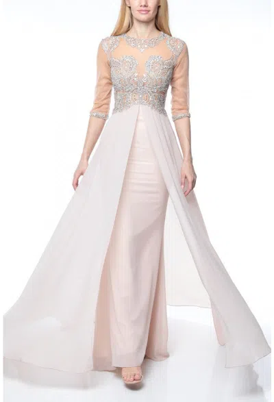 Terani Couture 1911m9670 Long Formal Prom Dress In White