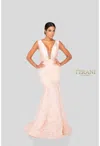 Terani Couture 1911p8158 Long Fitted Formal Evening Prom Dress In Pink