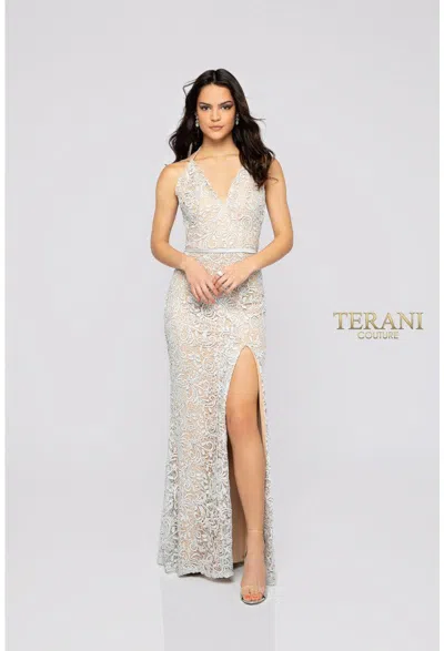 Terani Couture 1912p8270 Long Prom Dress In White