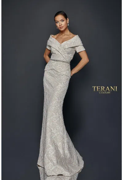 Terani Couture 1921m0727 Formal Long Mother Of The Bride Dress In Gold