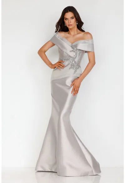Terani Couture 2011m2159 Long Formal Fitted Mermaid Dress In Neutral