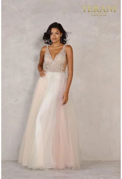 Terani Couture 2011p1012 Long Prom Formal Dress In Brown