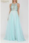 Terani Couture 2011p1095 Prom Long Formal Dress In Blue