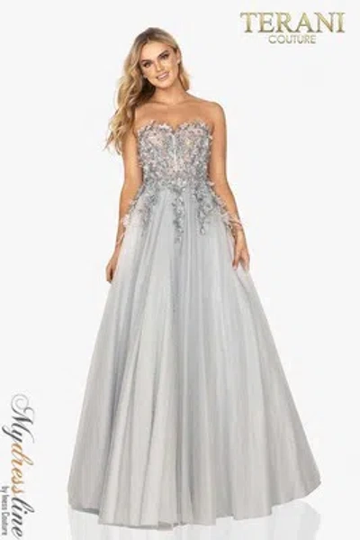 Pre-owned Terani Couture 2011p1206 Evening Dress Lowest Price Guarantee Authentic In Blush
